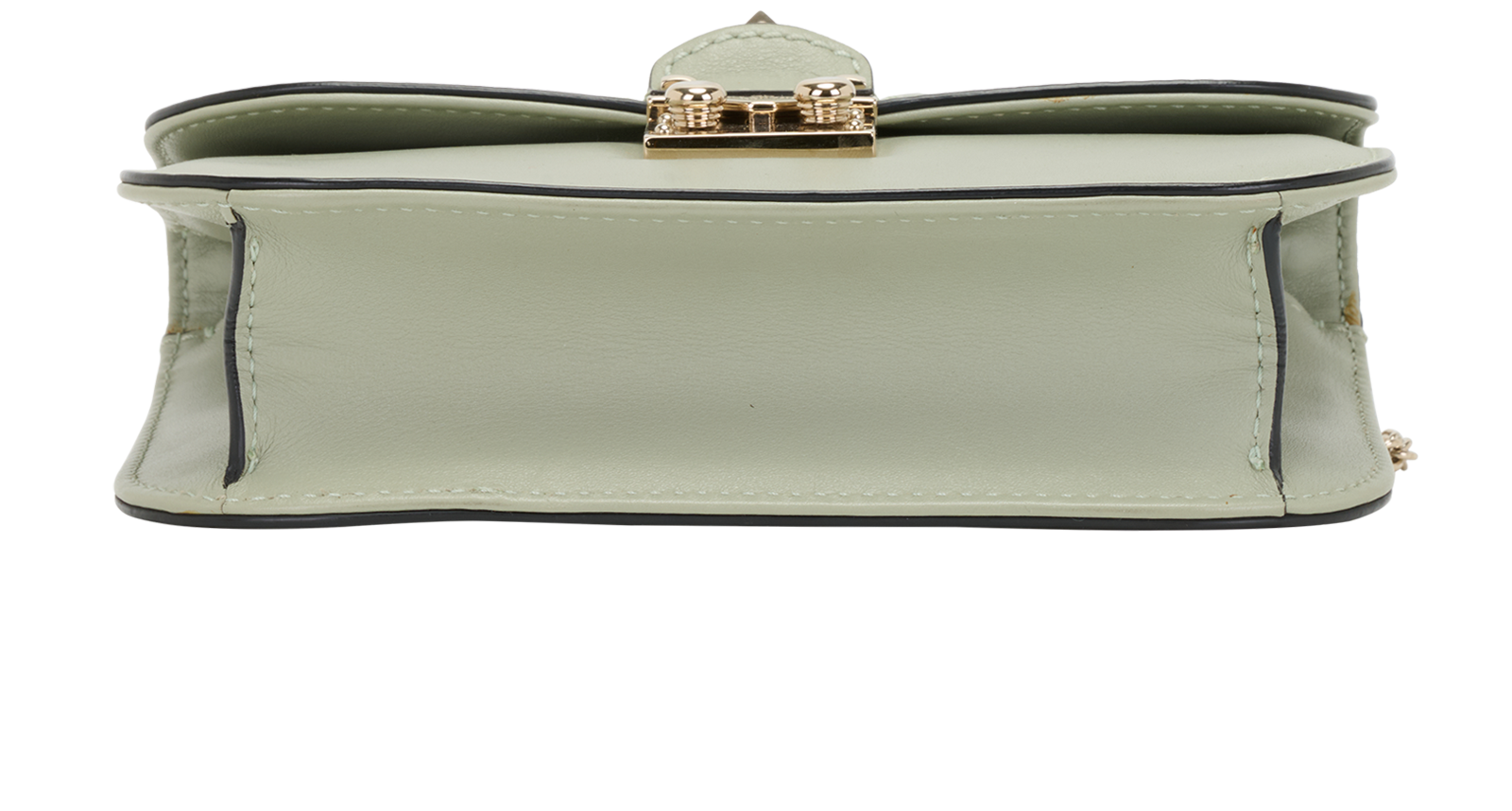 Small Glam Lock, &pound;450, Handbags, Green, Leather, Top view